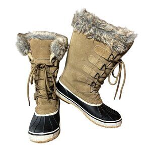 Northside Womens Size 8 WATERPROOF Fur-Lined Winter Boots  Tan & Black